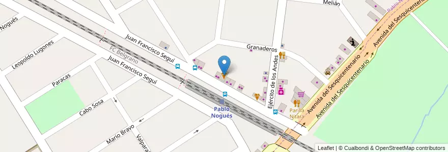 Mapa de ubicacion de Grido en Argentinië, Buenos Aires, Partido De Malvinas Argentinas, Pablo Nogués.