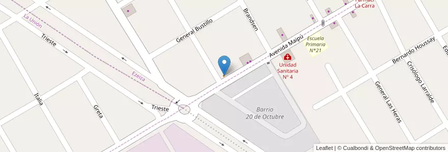 Mapa de ubicacion de Grido en Arjantin, Buenos Aires, Partido De Ezeiza, Ezeiza.