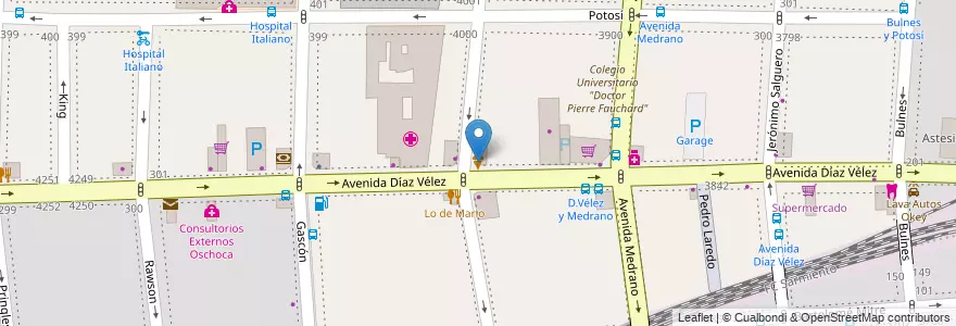Mapa de ubicacion de Grido, Almagro en Argentine, Ciudad Autónoma De Buenos Aires, Comuna 5, Buenos Aires.