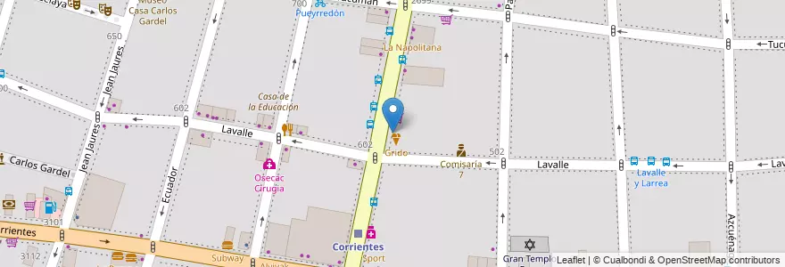 Mapa de ubicacion de Grido, Balvanera en Argentinië, Ciudad Autónoma De Buenos Aires, Comuna 3, Buenos Aires.
