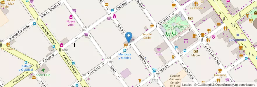 Mapa de ubicacion de Grido, Belgrano en Argentine, Ciudad Autónoma De Buenos Aires, Buenos Aires, Comuna 13.