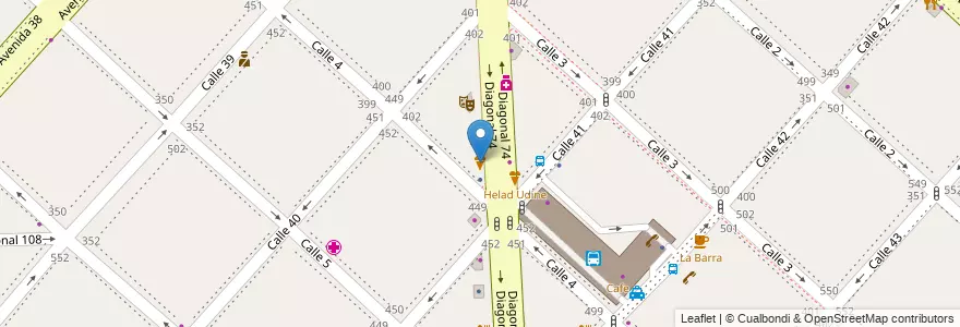 Mapa de ubicacion de Grido, Casco Urbano en Arjantin, Buenos Aires, Partido De La Plata, La Plata.