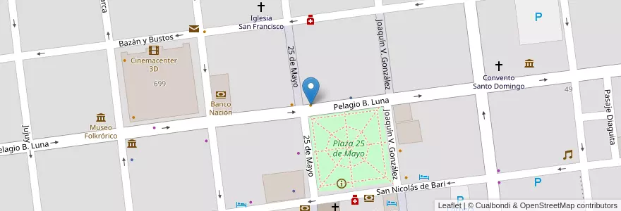 Mapa de ubicacion de Grido Helado en アルゼンチン, ラ・リオハ州, Departamento Capital, La Rioja.