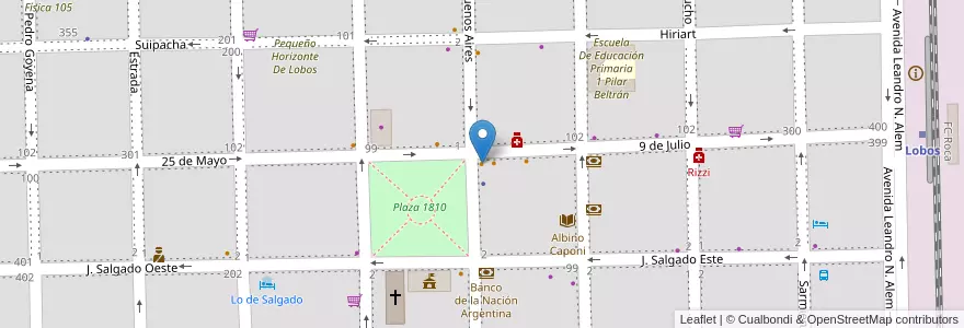 Mapa de ubicacion de Grido Helado en Argentine, Province De Buenos Aires, Partido De Lobos, Lobos.