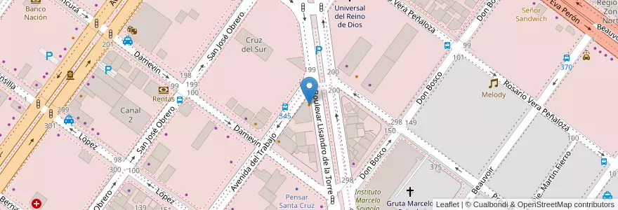 Mapa de ubicacion de Grido Helado en Arjantin, Santa Cruz, Şili, Mercado De La Ciudad, Deseado, Caleta Olivia.