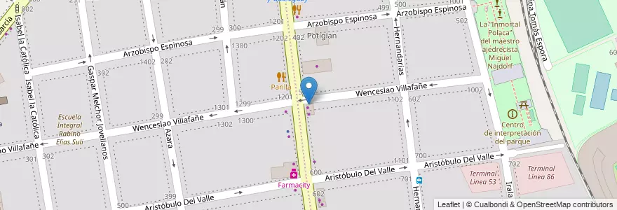 Mapa de ubicacion de Grido Helado, Barracas en Аргентина, Буэнос-Айрес, Comuna 4, Буэнос-Айрес.