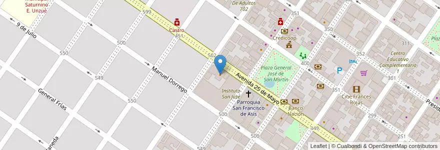 Mapa de ubicacion de Grido Helados en Argentinië, Buenos Aires, Partido De Rojas, Rojas.