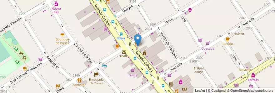 Mapa de ubicacion de Grido, Nuñez en الأرجنتين, Ciudad Autónoma De Buenos Aires, Buenos Aires, Comuna 13.