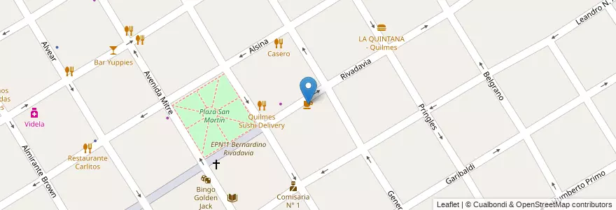 Mapa de ubicacion de Grido Quilmes en 阿根廷, 布宜诺斯艾利斯省, Partido De Quilmes, Quilmes.