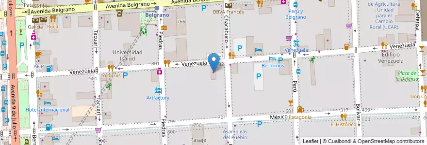 Mapa de ubicacion de Griferia de Alta Tecnologia, Montserrat en آرژانتین, Ciudad Autónoma De Buenos Aires, Comuna 1, Buenos Aires.