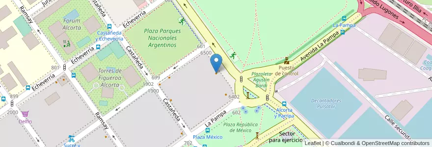 Mapa de ubicacion de Grill Dandy en Argentinien, Ciudad Autónoma De Buenos Aires, Buenos Aires, Comuna 13.