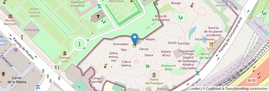 Mapa de ubicacion de Grill Les Aguiles en Sepanyol, Catalunya, Barcelona, Barcelonès, Barcelona.