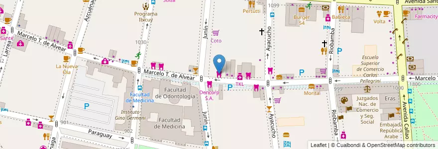 Mapa de ubicacion de Grimberg Dental Center, Recoleta en Argentina, Ciudad Autónoma De Buenos Aires, Comuna 2, Buenos Aires.