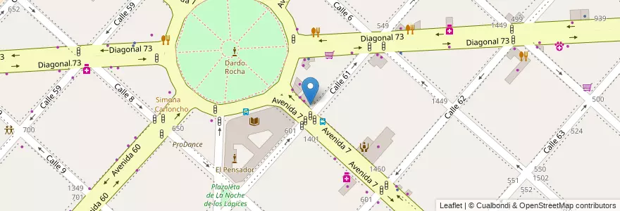 Mapa de ubicacion de Growler, Casco Urbano en Argentinië, Buenos Aires, Partido De La Plata, La Plata.