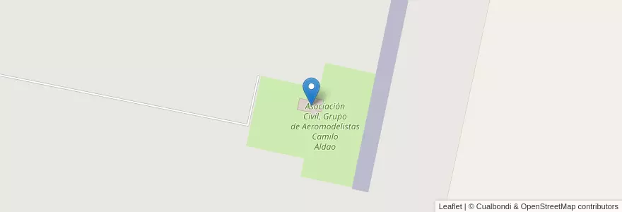 Mapa de ubicacion de Grupo de Aeromodelistas Camilo Aldao en アルゼンチン, コルドバ州, Departamento Marcos Juárez, Pedanía Liniers.