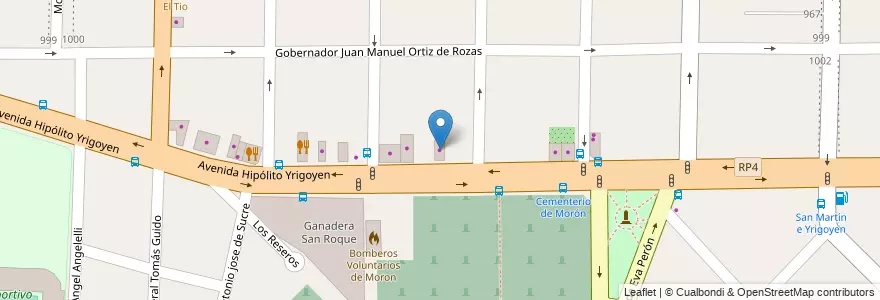 Mapa de ubicacion de Grupo GNC en 阿根廷, 布宜诺斯艾利斯省, Partido De Morón, Morón.