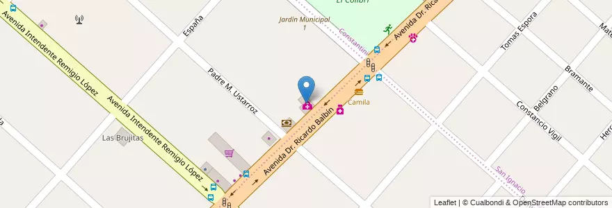 Mapa de ubicacion de Grupo Medico San Alberto en Argentina, Buenos Aires, Partido De San Miguel, Santa María.