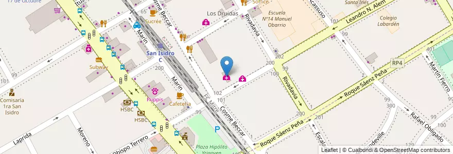 Mapa de ubicacion de Grupo Medico en Argentinien, Provinz Buenos Aires, Partido De San Isidro, San Isidro.