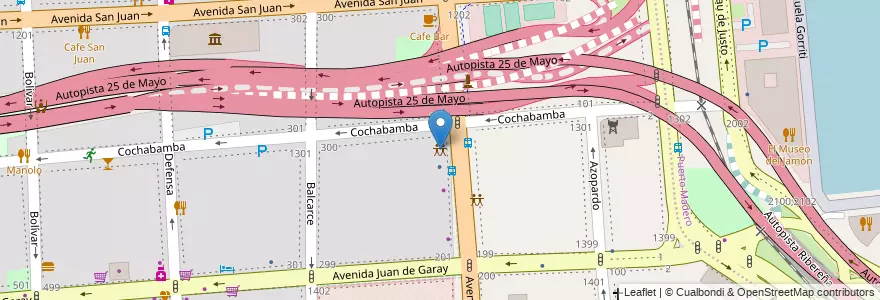 Mapa de ubicacion de Grupo Paseo Color, San Telmo en Arjantin, Ciudad Autónoma De Buenos Aires, Comuna 1, Buenos Aires.