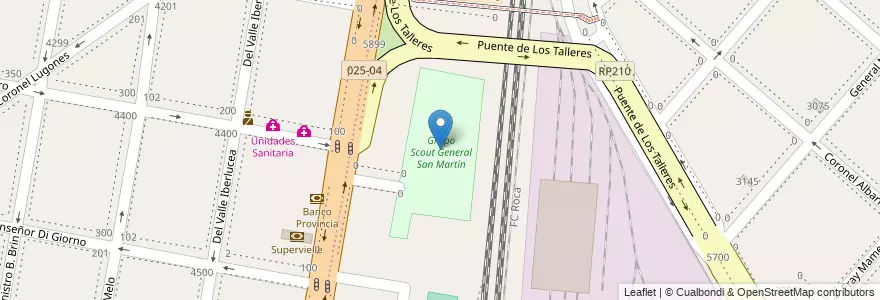 Mapa de ubicacion de Grupo Scout General San Martín en Argentina, Buenos Aires, Partido De Lanús, Remedios De Escalada.