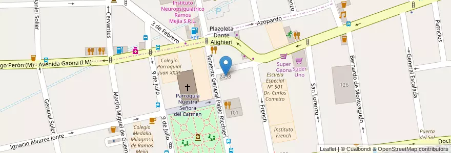 Mapa de ubicacion de Grupo Solunet SRL en アルゼンチン, ブエノスアイレス州, Partido De La Matanza, Ramos Mejía.