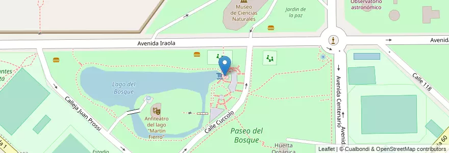 Mapa de ubicacion de Gruta (artificial), Casco Urbano en アルゼンチン, ブエノスアイレス州, Partido De La Plata, La Plata.