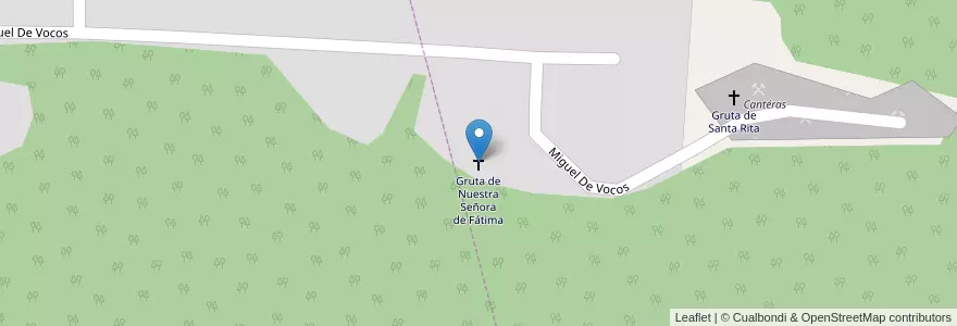 Mapa de ubicacion de Gruta de Nuestra Señora de Fátima en 아르헨티나, Córdoba, Departamento Punilla, Pedanía Rosario, Municipio De Santa María De Punilla.