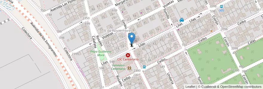 Mapa de ubicacion de Gruta Gauchito Gil en Arjantin, Şili, Santa Cruz, Humedal, Deseado, Caleta Olivia.