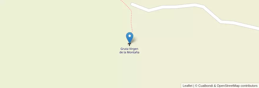 Mapa de ubicacion de Gruta Virgen de la Montaña en アルゼンチン, サルタ州, Rosario De La Frontera, Municipio De Rosario De La Frontera.