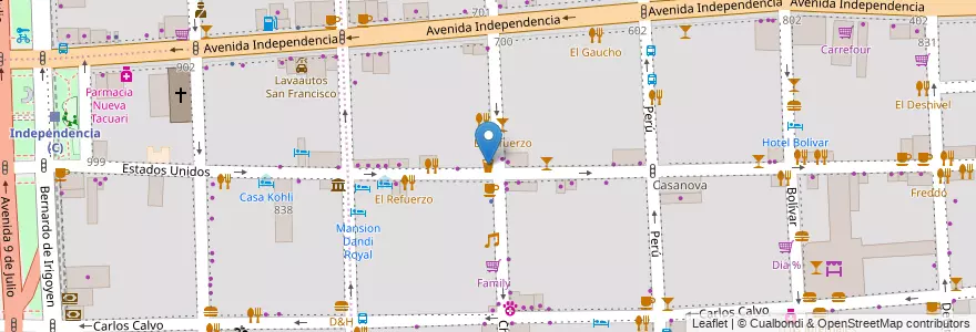 Mapa de ubicacion de Gualicho, San Telmo en Argentina, Autonomous City Of Buenos Aires, Comuna 1, Autonomous City Of Buenos Aires.