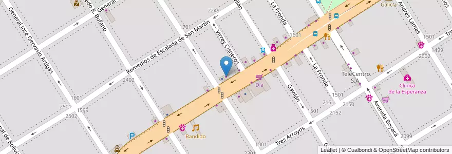 Mapa de ubicacion de Guanambi Diseños, Villa General Mitre en アルゼンチン, Ciudad Autónoma De Buenos Aires, ブエノスアイレス, Comuna 11.