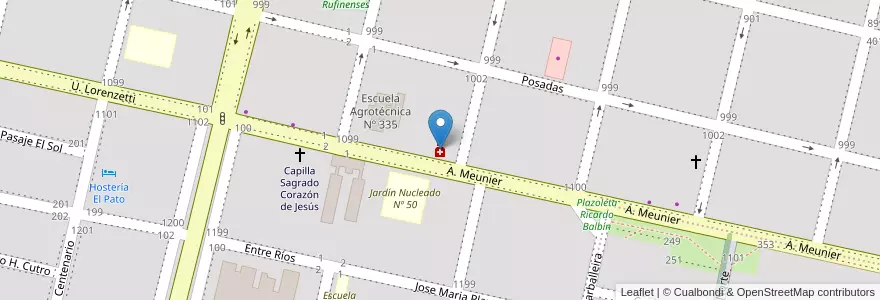 Mapa de ubicacion de Guaragna en Arjantin, Santa Fe, Departamento General López, Municipio De Rufino.