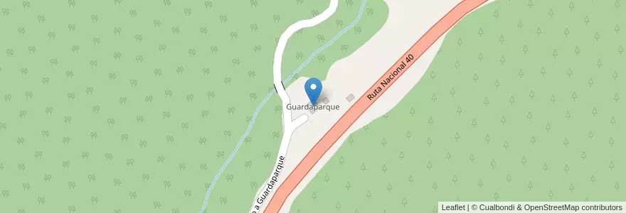 Mapa de ubicacion de Guardaparque en アルゼンチン, チリ, リオネグロ州, Departamento Bariloche.