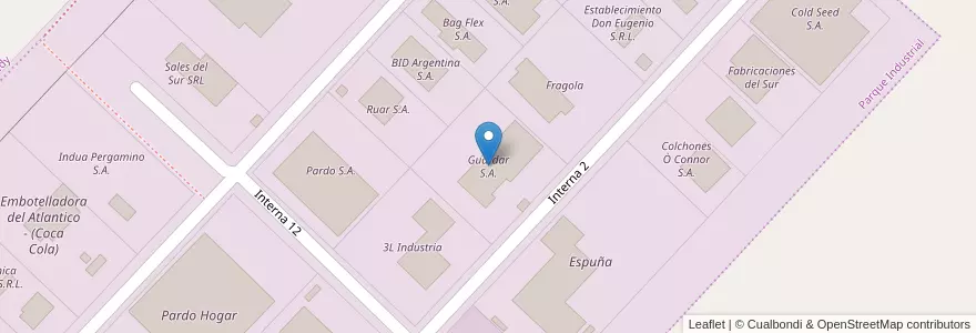 Mapa de ubicacion de Guardar S.A. en アルゼンチン, ブエノスアイレス州, Partido De Pergamino.
