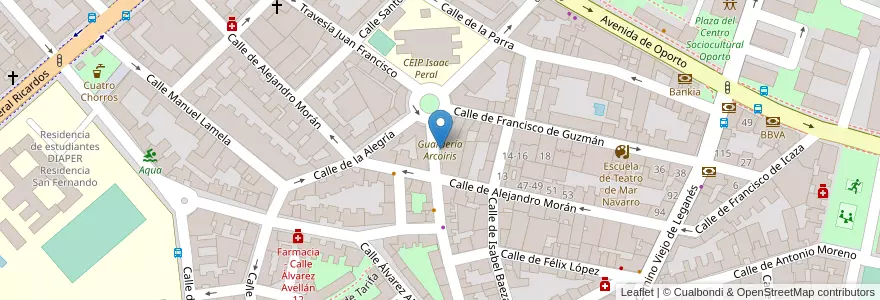 Mapa de ubicacion de Guardería Arcoíris en 스페인, Comunidad De Madrid, Comunidad De Madrid, Área Metropolitana De Madrid Y Corredor Del Henares, 마드리드.
