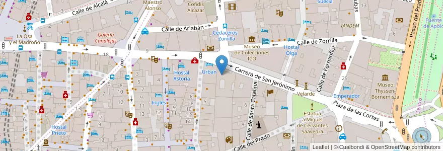 Mapa de ubicacion de Guardería Congreso de los Diputados en إسبانيا, منطقة مدريد, منطقة مدريد, Área Metropolitana De Madrid Y Corredor Del Henares, مدريد.