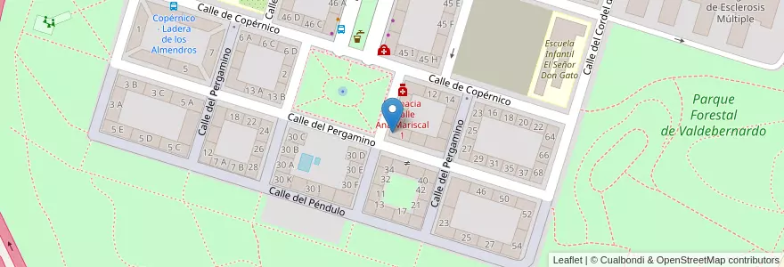 Mapa de ubicacion de Guardería Geppetto en スペイン, マドリード州, Comunidad De Madrid, Área Metropolitana De Madrid Y Corredor Del Henares, Madrid.