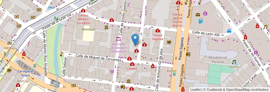 Mapa de ubicacion de Guardería Kiko-Kiko en Spain, Aragon, Zaragoza, Zaragoza, Zaragoza.