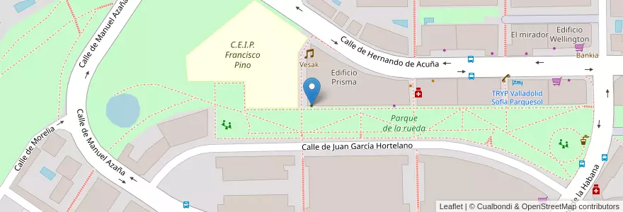 Mapa de ubicacion de Guardería Prisma en Spanien, Kastilien Und León, Valladolid, Valladolid.