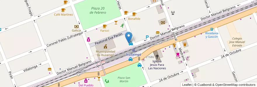 Mapa de ubicacion de Guardería en 아르헨티나, 부에노스아이레스주, Partido De Ituzaingó, Ituzaingó.