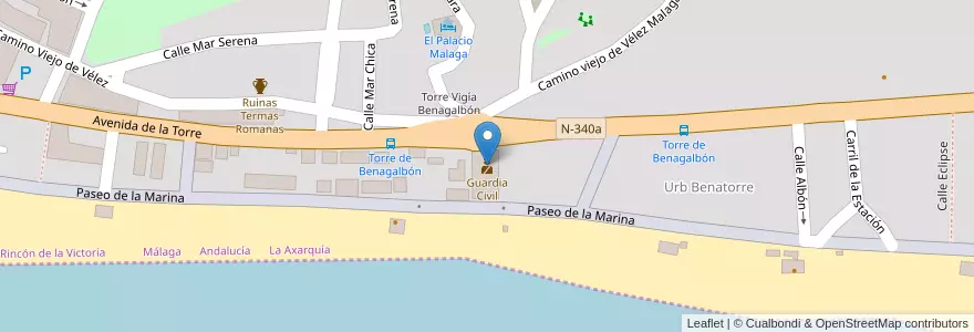 Mapa de ubicacion de Guardia Civil en اسپانیا.