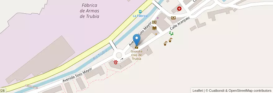 Mapa de ubicacion de Guardia Civil de Trubia en Spanien, Asturien, Asturien, Oviedo.