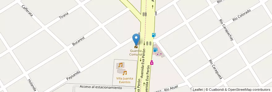 Mapa de ubicacion de Guardia Comunal en アルゼンチン, ブエノスアイレス州, Partido De Florencio Varela.
