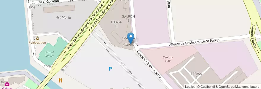 Mapa de ubicacion de GUARDIA, Puerto Madero en آرژانتین, Ciudad Autónoma De Buenos Aires, Comuna 1, Buenos Aires.