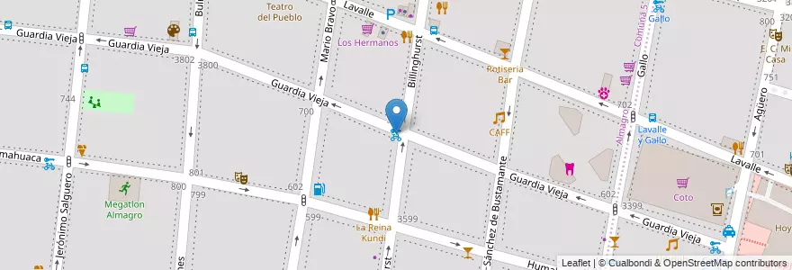 Mapa de ubicacion de Guardia Vieja, Almagro en Argentine, Ciudad Autónoma De Buenos Aires, Comuna 5, Buenos Aires.