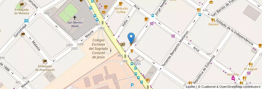 Mapa de ubicacion de Guardiola, Palermo en 아르헨티나, Ciudad Autónoma De Buenos Aires, 부에노스아이레스, Comuna 14.