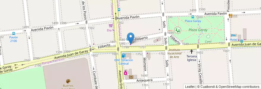 Mapa de ubicacion de Guerrini, Constitucion en 阿根廷, Ciudad Autónoma De Buenos Aires, 布宜诺斯艾利斯.
