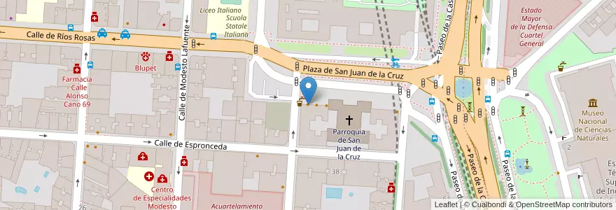 Mapa de ubicacion de Gues en Испания, Мадрид, Мадрид, Área Metropolitana De Madrid Y Corredor Del Henares, Мадрид.