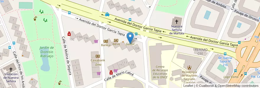 Mapa de ubicacion de Guiñol en Spagna, Comunidad De Madrid, Comunidad De Madrid, Área Metropolitana De Madrid Y Corredor Del Henares, Madrid.