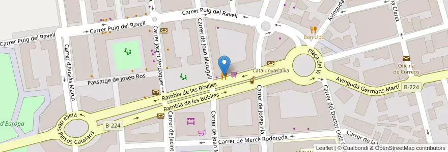 Mapa de ubicacion de guissona en 西班牙, Catalunya, Barcelona, Baix Llobregat, Martorell.